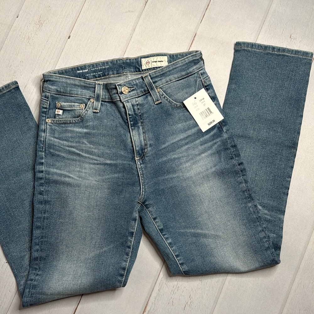 Nwt - Ag-Ed Denim Mari Crop - High Rise Slim Straight - Size 27